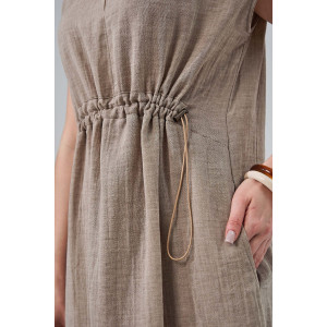 Платье женское "Эко-Муслин" 2478-Мус муслин (р-ры: 48-58) мокко