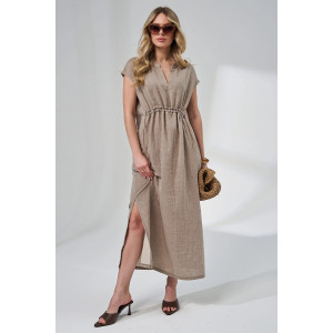 Платье женское "Эко-Муслин" 2478-Мус муслин (р-ры: 48-58) мокко