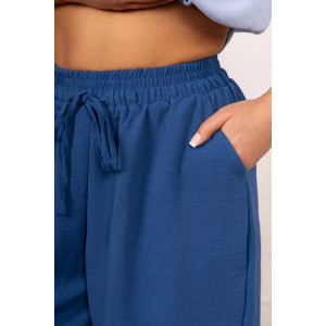 Костюм двойка женский 2182/1 жатка кантри (р-ры: 48-62) синий-голубой