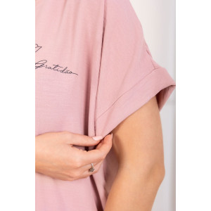 Костюм двойка женский 2182/2 жатка кантри (р-ры: 48-62) кофейный-розовая пудра