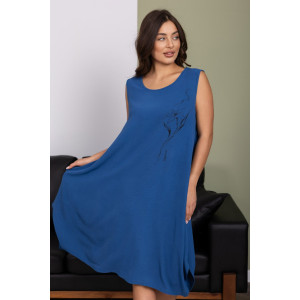 Платье женское 2162/1 жатка кантри (р-ры: 50-64) синий