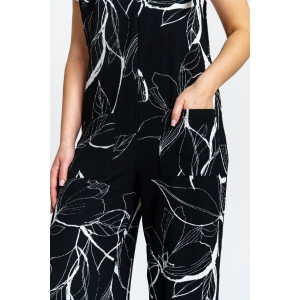 Комбинезон женский КБЗ-01 жатка (р-ры: 46-54) черно-белый