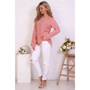 Туника женская "Валенсия" штапель (последний размер) пудра 52