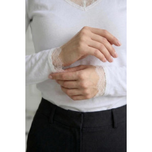 Лонгслив женский "Адель" фуллайкра (р-ры: 40-50) белый