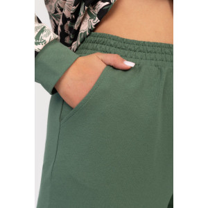 Костюм двойка женский "Дорис" ФК-17 футер с лайкрой (р-ры: 48-60) олива