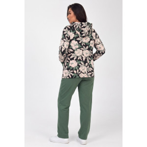 Костюм двойка женский "Дорис" ФК-17 футер с лайкрой (р-ры: 48-60) олива