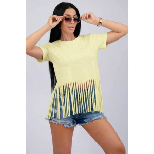 Футболка женская "Карибы 4" кулирка с лайкрой (р-ры: 46-60) желтый