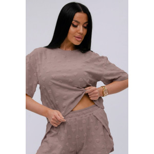 Пижама женская "Кэнди 3" махра (р-ры: 44-54) какао