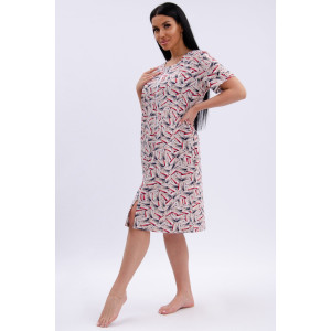 Халат женский "Рената" кулирка (р-ры: 50-60) абстракция