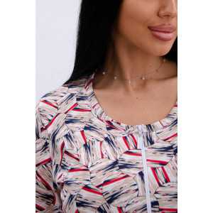 Халат женский "Рената" кулирка (р-ры: 50-60) абстракция