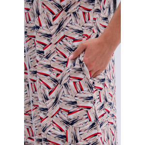 Халат женский "Рената" кулирка (р-ры: 50-60) абстракция