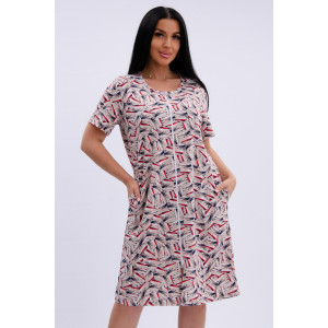 Халат женский "Рената" кулирка (р-ры: 50-60) абстракция