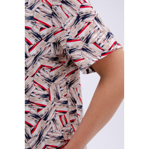 Халат женский "Рената" кулирка (р-ры: 50-60) абстракция