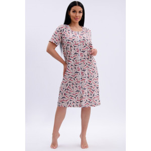 Халат женский "Рената" кулирка (р-ры: 50-60) абстракция