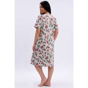 Халат женский "Рената" кулирка (р-ры: 50-60) ботаника