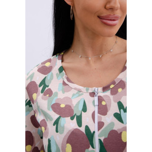 Халат женский "Рената" кулирка (р-ры: 50-60) ботаника