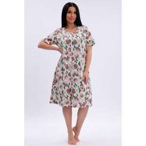 Халат женский "Рената" кулирка (р-ры: 50-60) ботаника