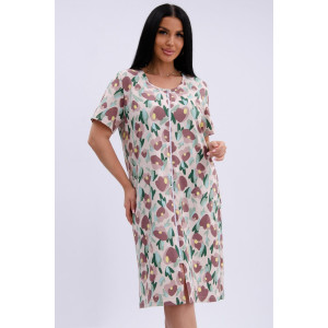Халат женский "Рената" кулирка (р-ры: 50-60) ботаника