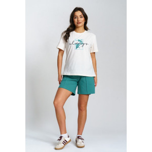 Костюм двойка женский "Агнес" кулирка-футер (р-ры: 46-56) шалфей