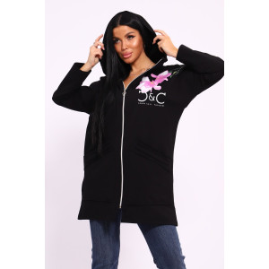 Туника женская №059425 М-4 футер 2-х нитка (р-ры: 50-64) черный