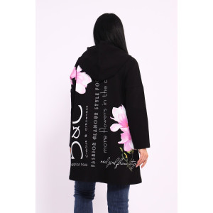 Туника женская №059425 М-4 футер 2-х нитка (р-ры: 50-64) черный