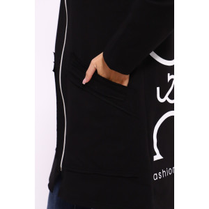 Туника женская №059425 М-4 футер 2-х нитка (р-ры: 50-64) черный