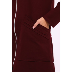 Туника женская №059425 М-4 футер 2-х нитка (р-ры: 50-64) бордовый