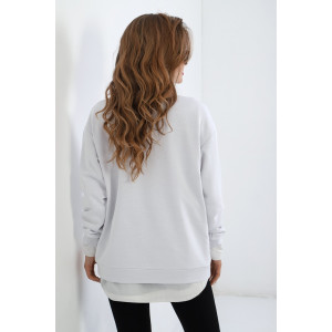 Джемпер женский "Паллада" футер 3-х нитка петля (последний размер) белый 54