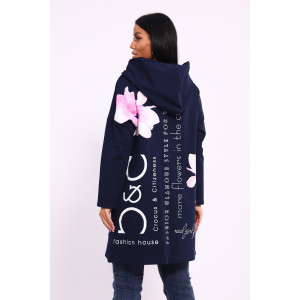 Туника женская №059425 М-4 футер 2-х нитка (р-ры: 50-64) синий