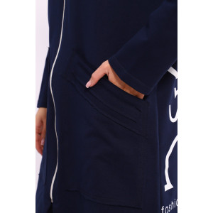 Туника женская №059425 М-4 футер 2-х нитка (р-ры: 50-64) синий