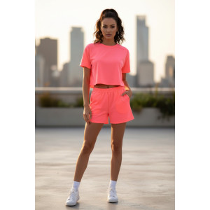 Костюм двойка женский №1099 футер 2-х нитка (р-ры: 44-58) оранжевый