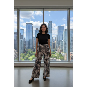 Брюки женские №1051 футер-вискоза (р-ры: 48-54) бежевый