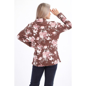 Блузка женская №29034 интерлок (р-ры: 48-72) коричневый