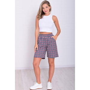 Шорты женские 8067д кулирка (р-ры: 46-54) клетка
