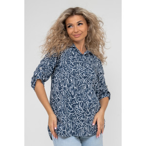 Туника женская №36545 кулирка (р-ры: 46-60) синий