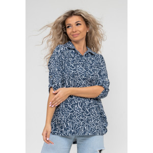 Туника женская №36545 кулирка (р-ры: 46-60) синий