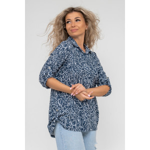 Туника женская №36545 кулирка (р-ры: 46-60) синий