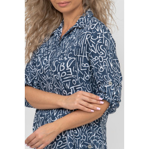 Туника женская №36545 кулирка (р-ры: 46-60) синий