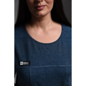 Туника женская №8497 кулирка (р-ры: 48-64) джинс