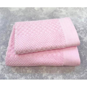 Полотенце махровое "KING" розовый