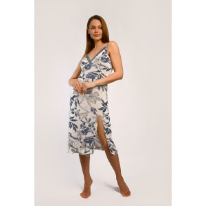 Сорочка женская "Габриэль-2" вискоза (р-ры: 42-64) набивка молоко