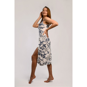 Сорочка женская "Габриэль-2" вискоза (р-ры: 42-64) набивка молоко