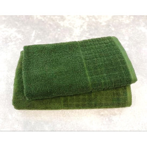 Полотенце махровое "MOSAIC" темно-зеленый
