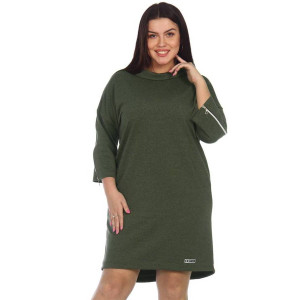 Туника женская Т-30 футер с лайкрой (последний размер) хаки 52