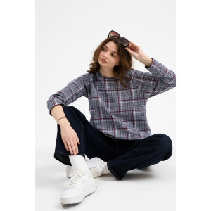 Свитшот женский С-0032 футер 2-х нитка с лайкрой (последний размер) серый 54,56,58