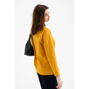 Свитшот женский С-0032 футер 2-х нитка с лайкрой (последний размер) горчичный 50,52