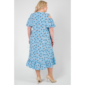 Сарафан женский 0930-16 штапель (последний размер) голубой 58