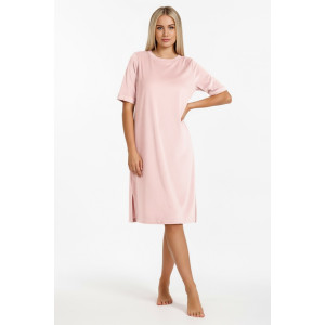 Туника женская "Пандора-4" велюр стрейч (последний размер) пудровый 48