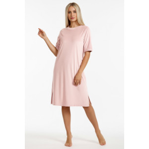 Туника женская "Пандора-4" велюр стрейч (последний размер) пудровый 48