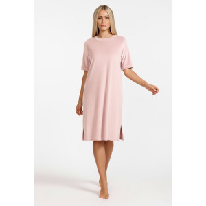 Туника женская "Пандора-4" велюр стрейч (последний размер) пудровый 48